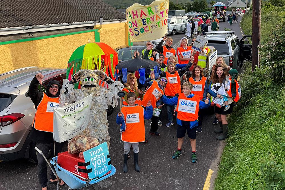 Image 2 Members of the Maharees Conservation Group at the Castlegregory Summer Parade support Think Before You Flush