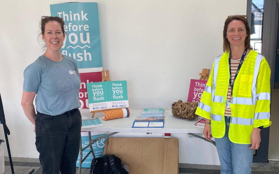 Clean Coasts and Uisce Éireann are raising awareness about the impact of flushing damaging items down the toilet at Ocean Safety and Awareness Day in Strandhill, Co. Sligo