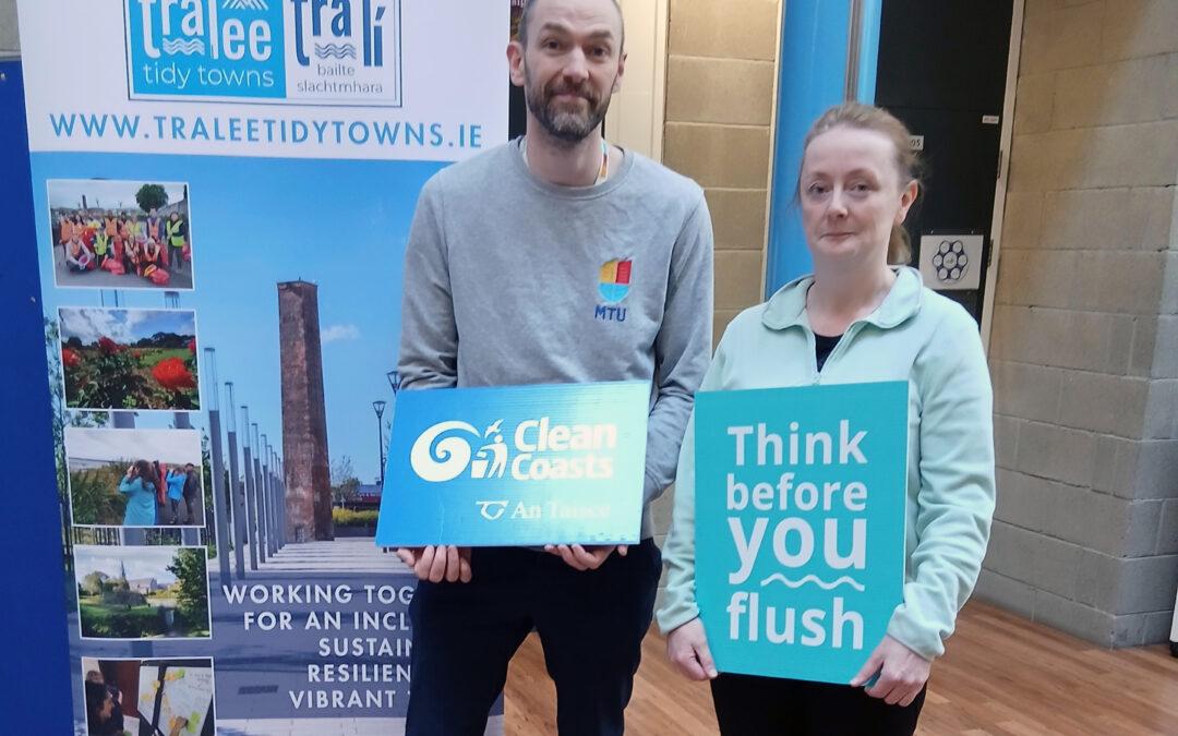 The Think Before You Flush campaign visited MTU Tralee during Green Week to discuss responsible waste management in the bathroom