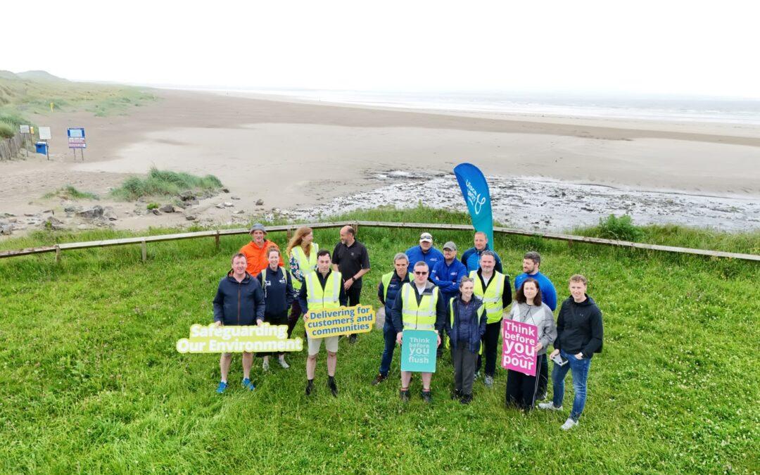 Think Before You Flush and Pour and Uisce Éireann for Enniscrone beach clean